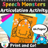 Speech Monsters Printable Articulation Activity Speech The