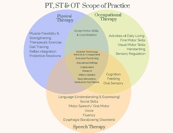 Preview of ST, OT and PT Scope of Practice PDF