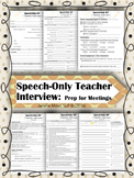 SPED Speech Only IEP Teacher Interview re: Student Support