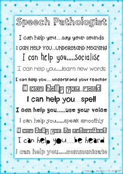 Preview of Speech Pathologist Poster - AU version