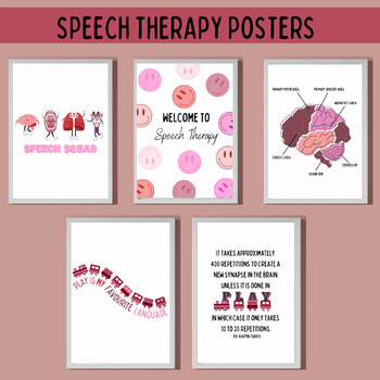 Preview of Speech Pathology Posters | Play Based Therapy | SLP | Wall Art