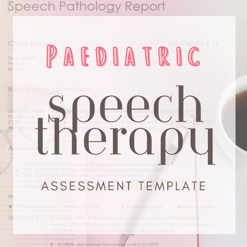 Preview of Paediatric Speech Therapy Report Template