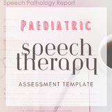 Paediatric Speech Therapy Report Template