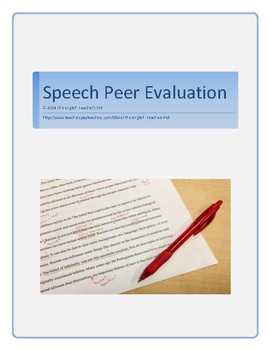 Preview of Speech Peer Evaluation