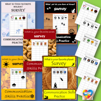 Preview of Oral Communication Skills Practice Survey Bundle 2