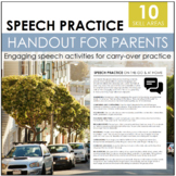 Parent Handout: Speech Practice On The Go