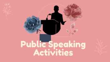Preview of Speech/Public Speaking Activities