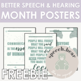 3 FREE Speech and Hearing Month Posters
