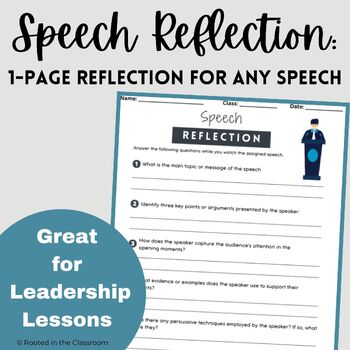 how to write a reflection speech