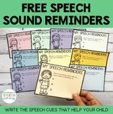Speech Reminder Notes Freebie