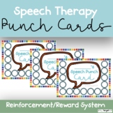 Speech Therapy Punch Cards- Reinforcement/Reward System