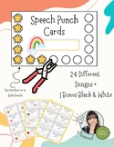 Speech Reward Sticker Punch Cards