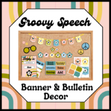 Speech Room Banner and Bulletin Decor - Groovy/Retro theme