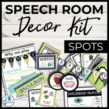 Preview of Speech Room Decor Kit - Functional Speech Therapy Decor & Visual Aids - Spots