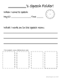 Speech Room Folder Packet