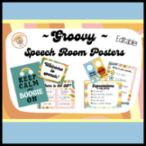 Speech Room Posters - Groovy/Retro theme for SLPs