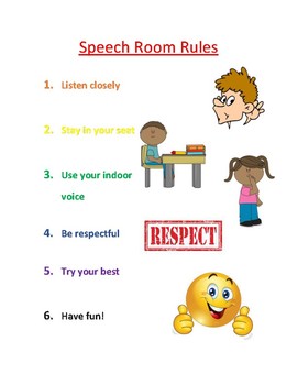 Preview of Speech Room Rules