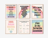 Speech Room Wall Prints | Speech Room Decor | Pastel Rainbow