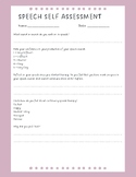 Speech Self Assessment Questionnaire