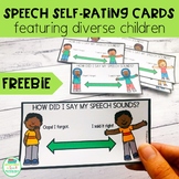 Speech Self-Rating Cards featuring diverse children