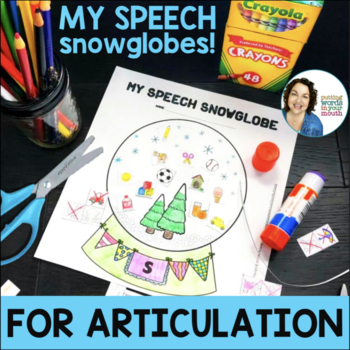 Preview of Winter Articulation Craft for Articulation,Phonemic Awareness, Speech Snowglobes