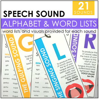 Preview of Speech Sound Alphabet & Word Lists