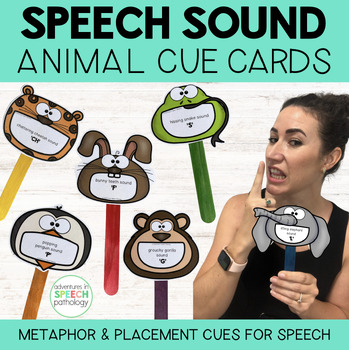 Preview of Speech Sound Animal Cue Cards for Articulation