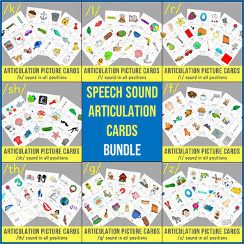 Preview of Speech Sound Articulation Picture Cards Discounted Bundle