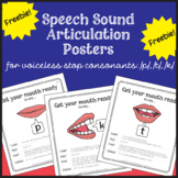 Speech Sound Articulation Posters Freebie