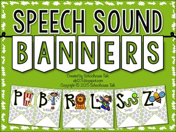 Preview of Speech Sound Banners {FREE}