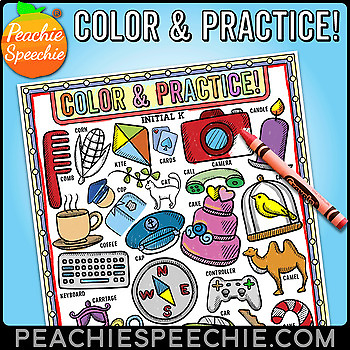 Preview of Speech Sound Coloring Pages: Articulation Coloring Book