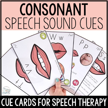 Preview of Speech Sound Cue Cards for Articulation- Speech and Language Therapy Visuals