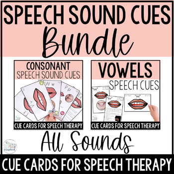 Speech Sound Cue Cards For Articulation Consonants Vowels Bundle