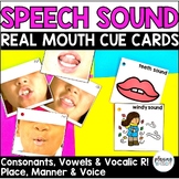Speech Sound Cue Cards with Real Mouth Photos for Speech Therapy