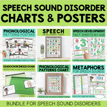 Preview of Speech Sound Disorder Charts & Posters – BUNDLE