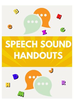 Preview of Speech Sound Handouts