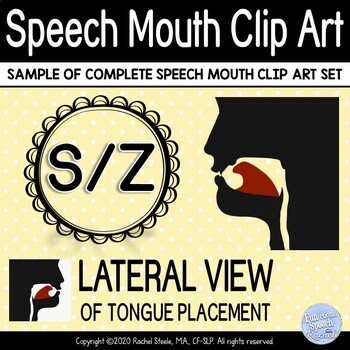 Preview of Speech Sound Mouth Clip Art Sample - S/Z - Lateral View