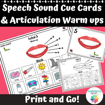 Preview of Speech Sound Warm ups with Visual Cues 5 minute Articulation Speech Therapy