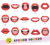 Speech Sounds Mouth Clip Art Set