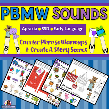 Preview of PBMW Speech Sounds Carrier Phrases & Scenes for Apraxia & SSD