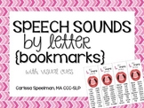 Speech Sounds by Letter: Bookmarks