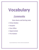 Speech/ Special Needs Vocabulary Data Sheets/ Sorting mats