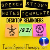 Speech Sticky Notes Desktop Reminders: /S,Z/
