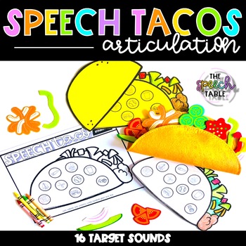 Preview of Cinco de Mayo - Speech Tacos: Articulation Craftivity