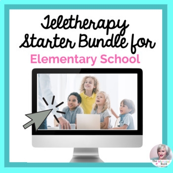 Preview of Speech Teletherapy Starter Bundle Elementary No Print | Distance Learning