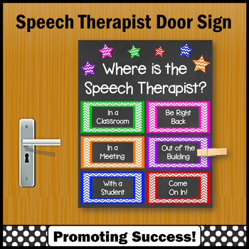 Preview of Speech Therapist Gift Ideas Appreciation gifts DIY Office Door Sign Decor Poster