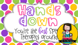 Speech Therapist Gift Tag | Hands Down
