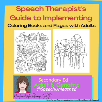 Preview of Speech Therapist's Guide to Implementing Coloring Books and Pages with Adults