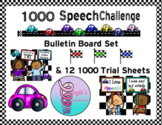 Speech Therapy 1000 Challenge Motivation Bulletin Board Set