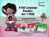 Speech Therapy 4 Fall Language Bundles: Get 1 FREE